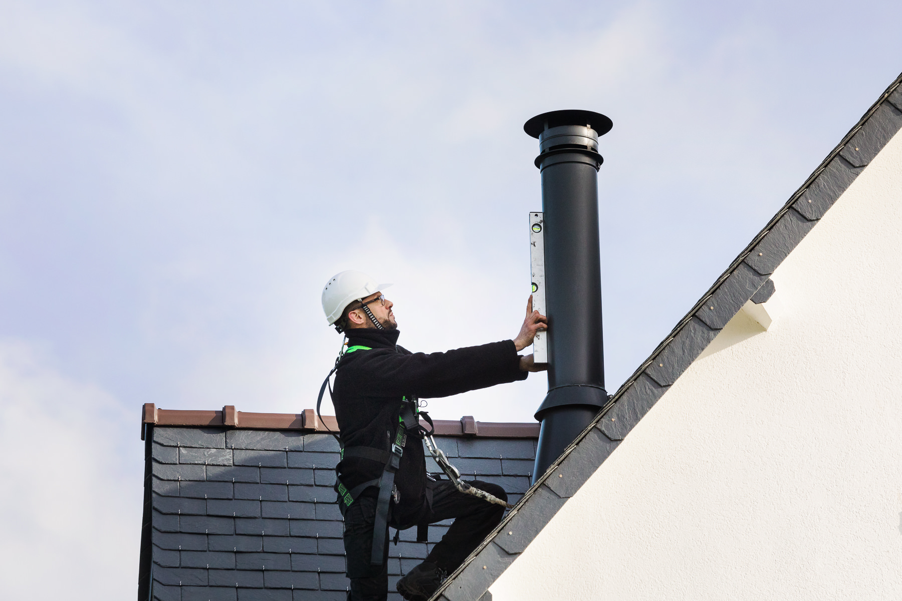 Mise en place de cheminée