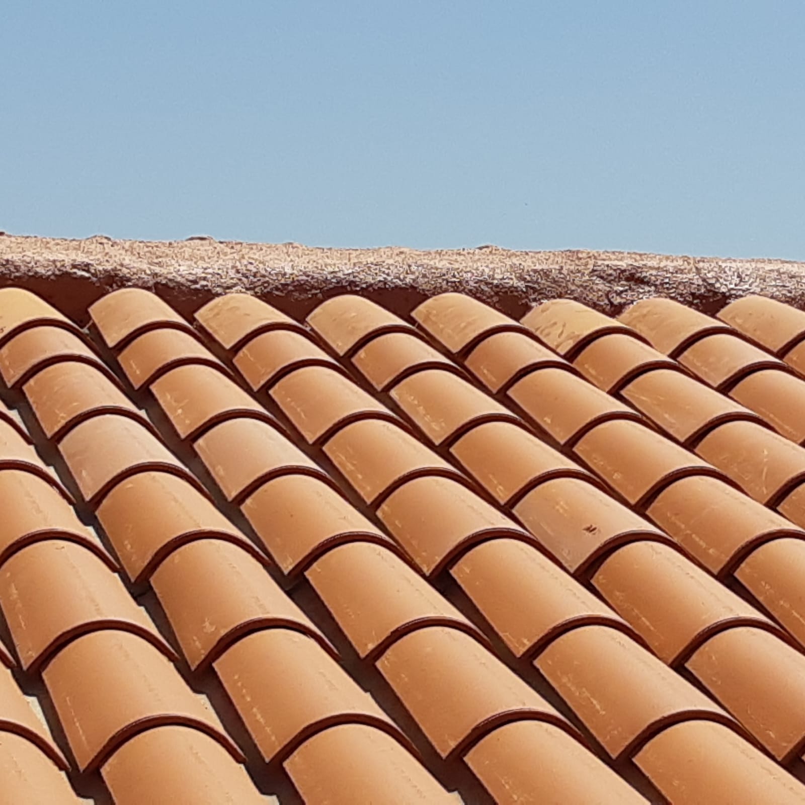 Tuiles après traitement hydrofuge et nettoyage complet