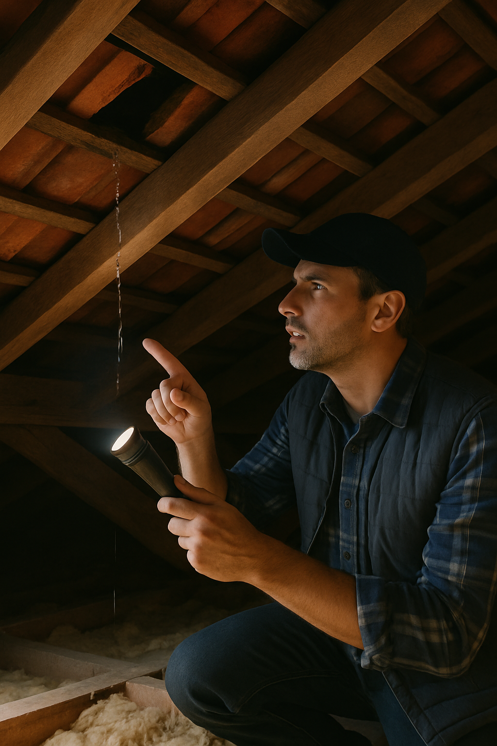 Recherche de fuite dans les combles